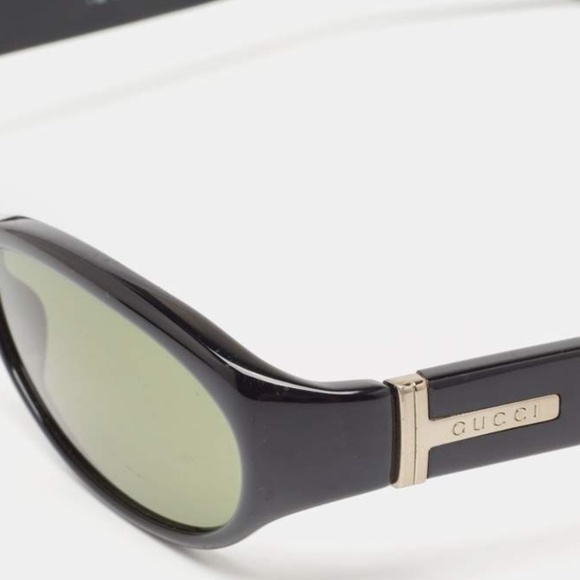 Gucci Vintage Black GG2504/S Rimmed Oval Sunglasses